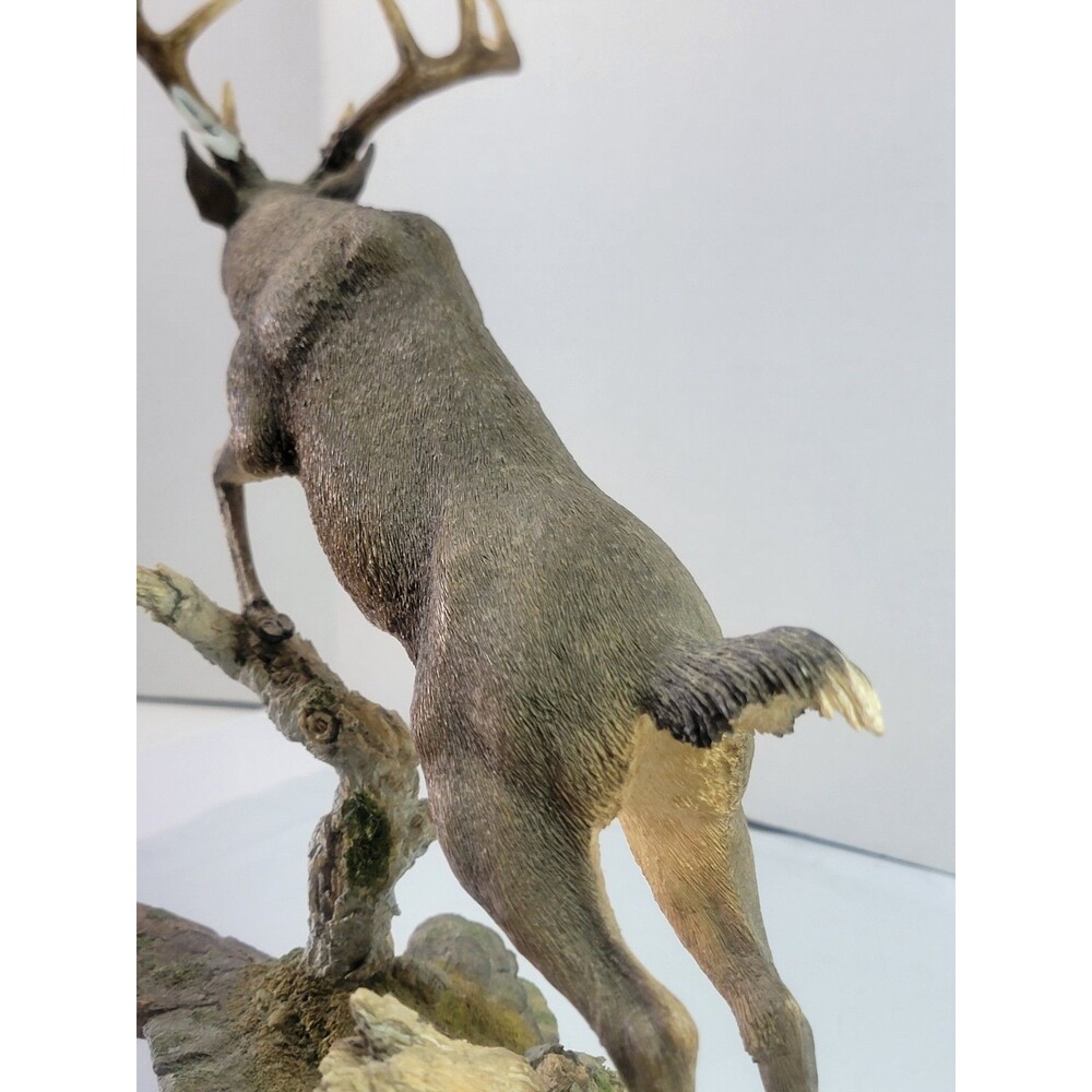 Simpkins Whitetail Buck Deer Figurine Leaping Wildlife Sculpture 13" Repaire - Picture 16 of 16